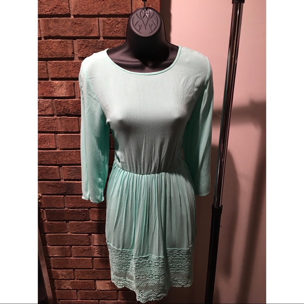 Teal Copper Key Dress